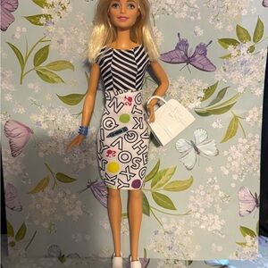 Barbie Doll with Black and White Dress